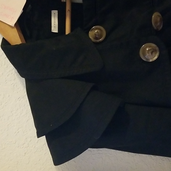 Anthro Leifsdottir Black Short Trench Coat - Picture 2 of 6